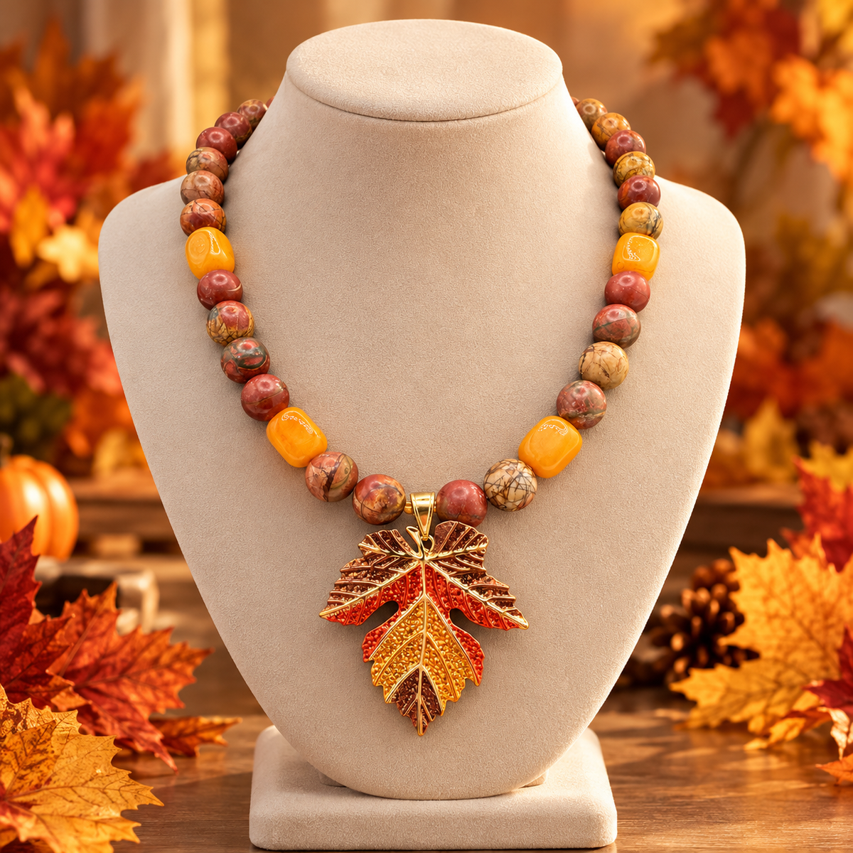 Autumn Harvest Jasper Necklace