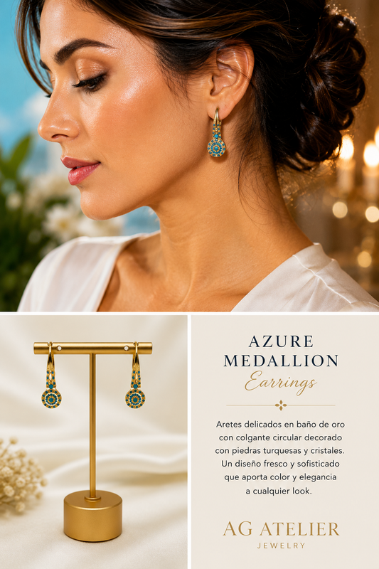 Azure Medallion Earrings