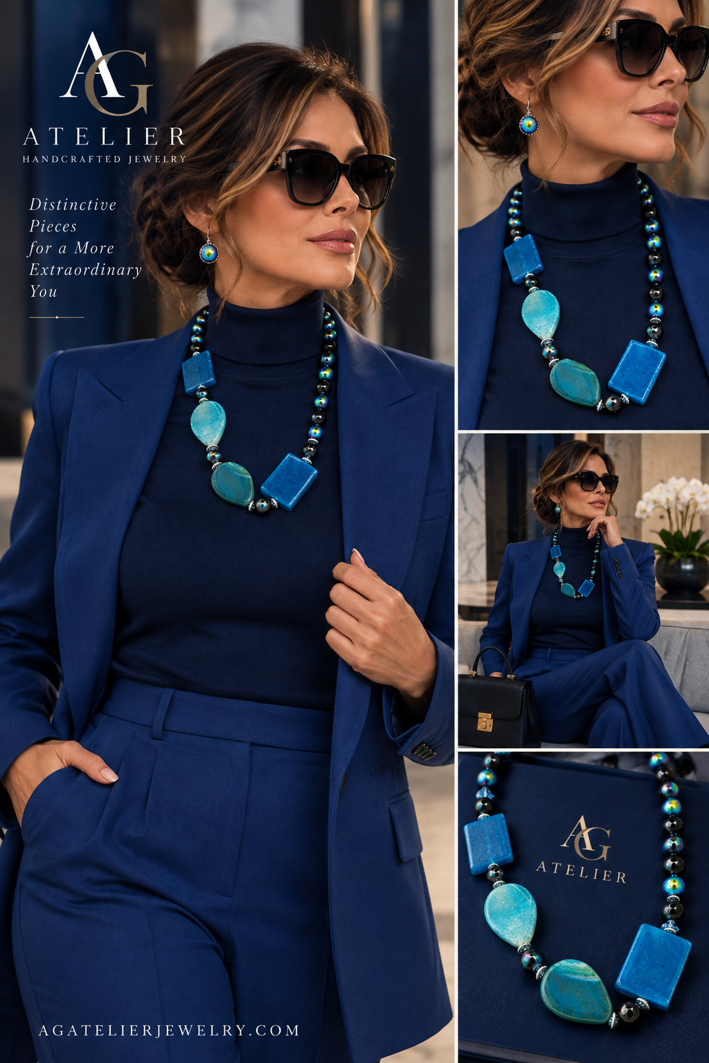 Iridescent Blue Necklace