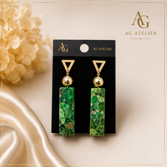 Emerald Reef Statement Earrings