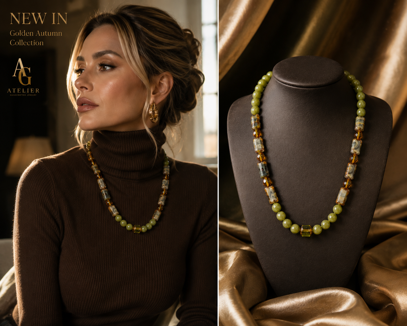 Tierra Mía Necklace - busto - Golden Autumn Collection