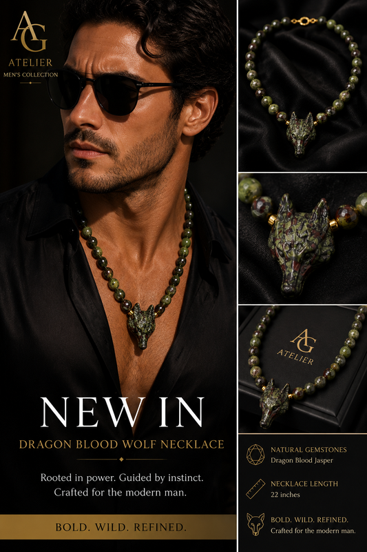 Dragon Blood Wolf Necklace
