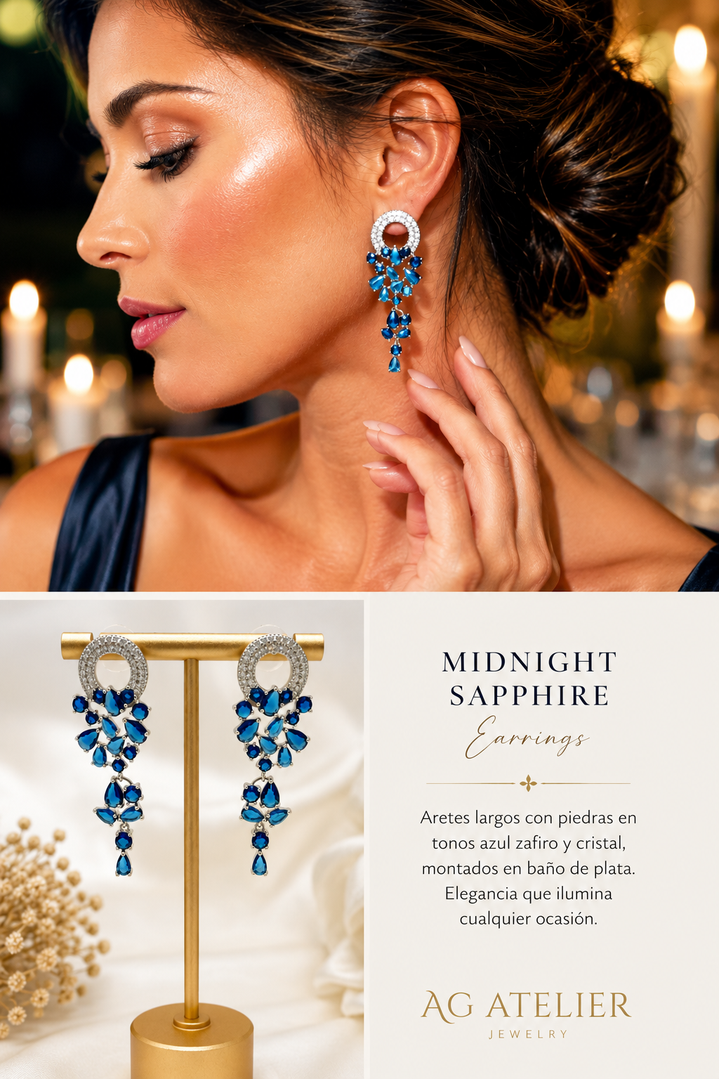 Midnight Sapphire Earrings - AG Atelier