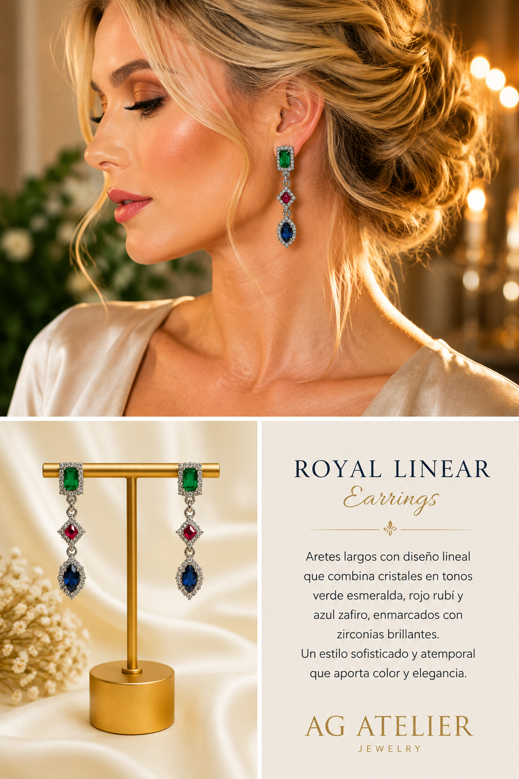 Royal Linear Earrings - AG Atelier
