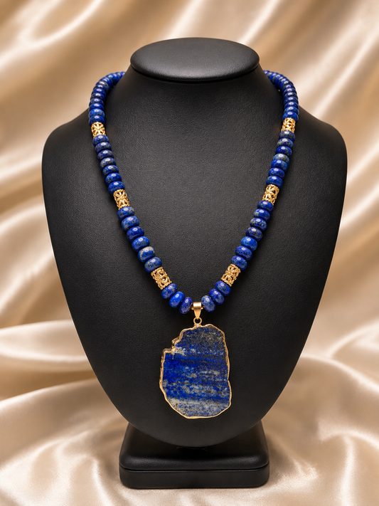 Midnight Lapis Statement Necklace