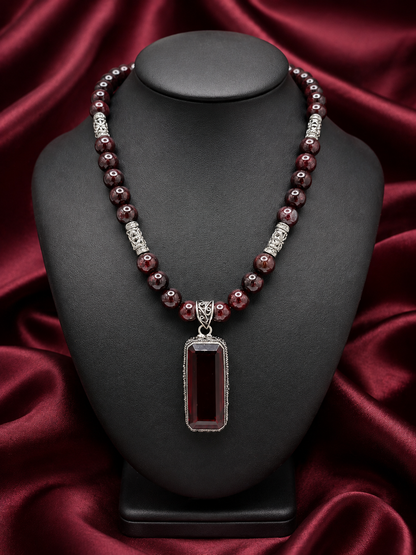 Royal Garnet Elegance Necklace