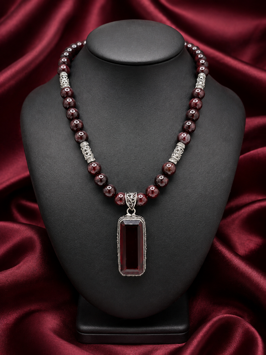 Royal Garnet Elegance Necklace