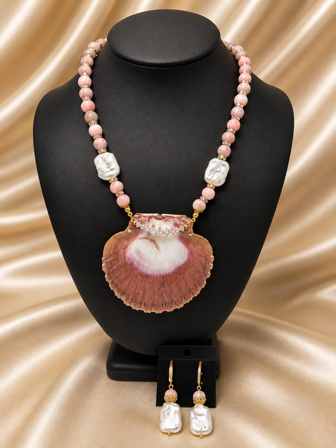 Blush Seashell Elegance Necklace