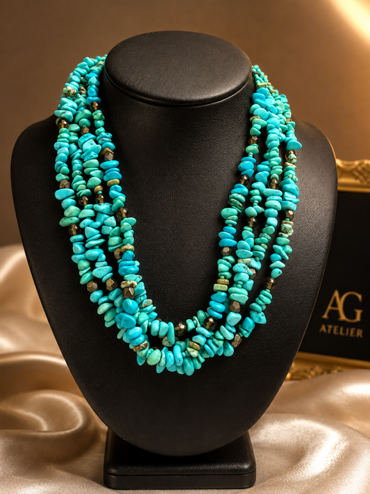 Turquoise Cascade Necklace