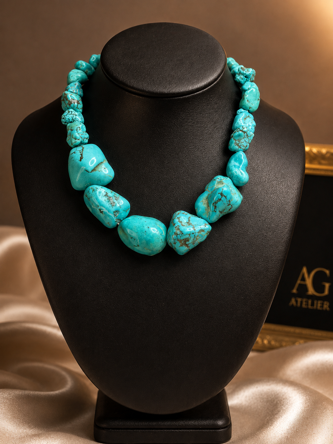 Turquoise Tides Statement Necklace