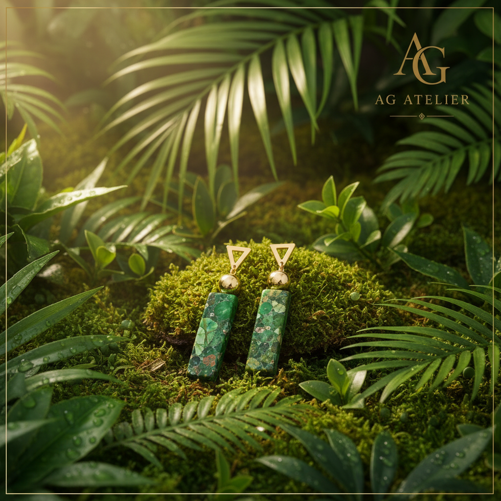 Aretes sobre hojas