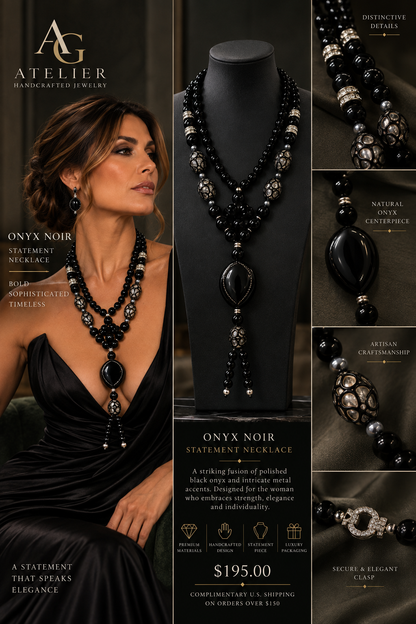 Onyx Noir Statement Necklace