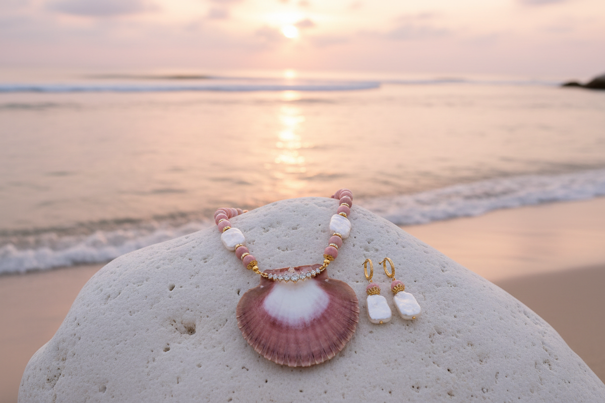 Blush Seashell dramática