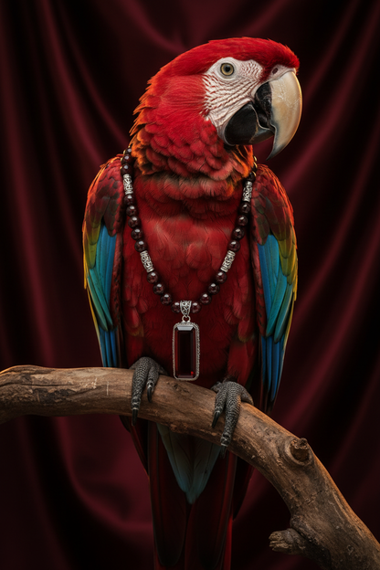 Collar con pájaro