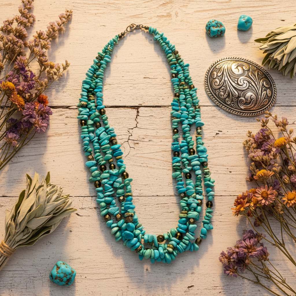 Flat lay Turquoise Cascade