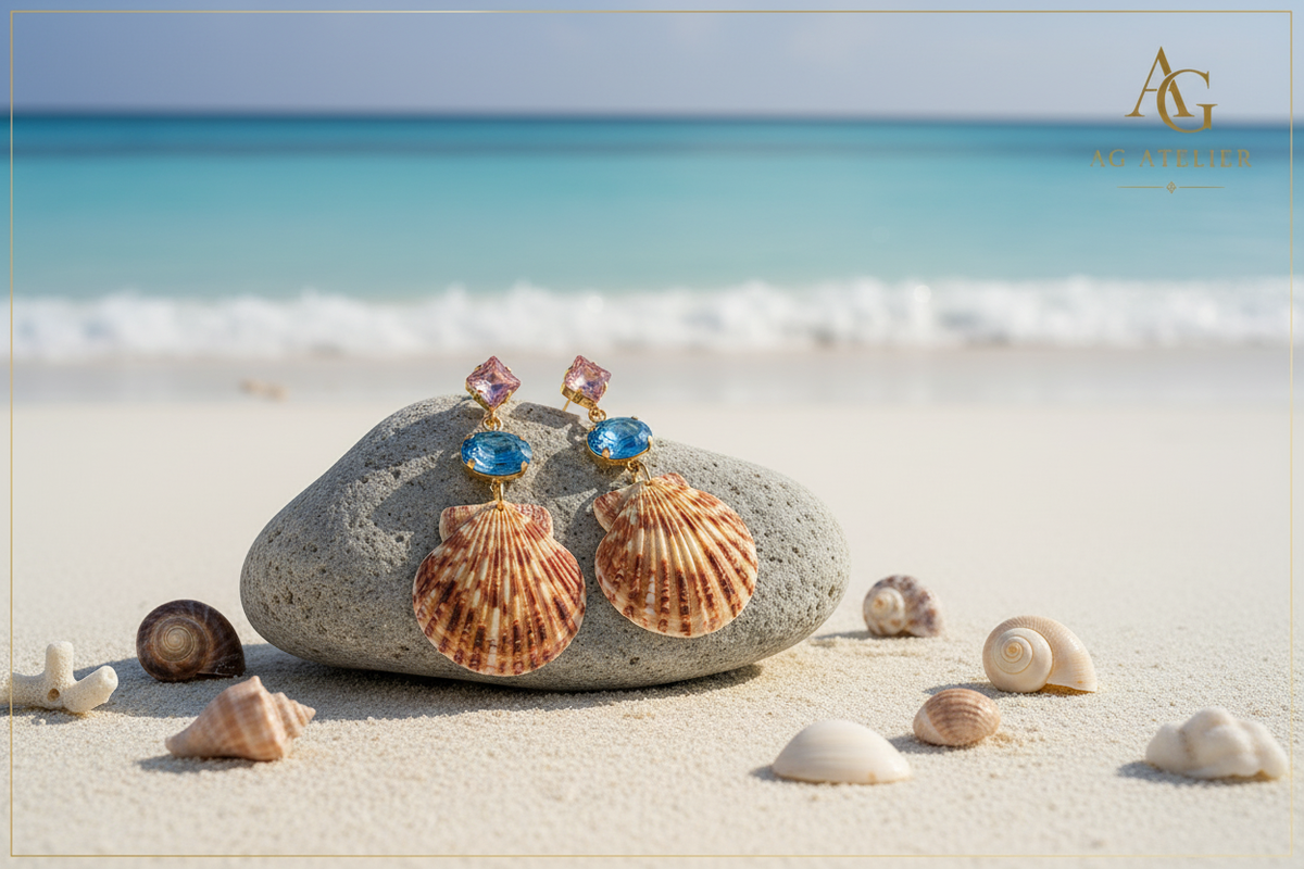 Sobre piedra en la playa